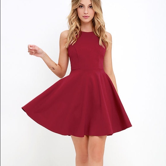 LuLu’s Red Skater Dress - Picture 1 of 7